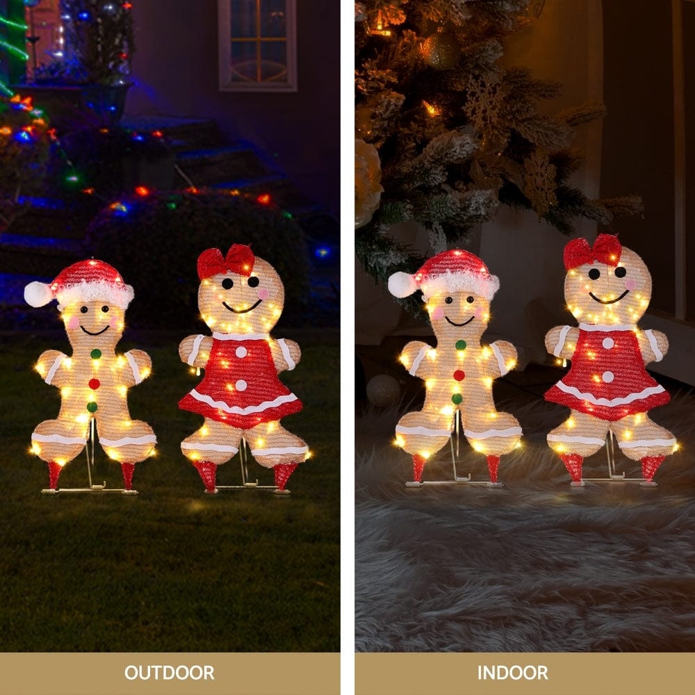 Jingle Jollys Occasions > Christmas > Outdoor Decorations & Lights 30 LED Christmas Lights Gingerbread Motif Fairy Light Decoration Jingle Jollys