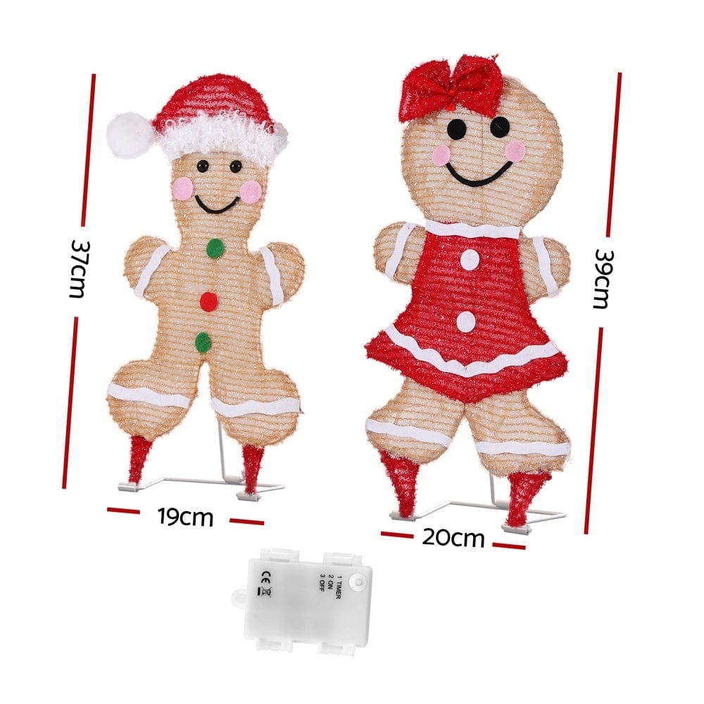 Jingle Jollys Occasions > Christmas > Outdoor Decorations & Lights 30 LED Christmas Lights Gingerbread Motif Fairy Light Decoration Jingle Jollys