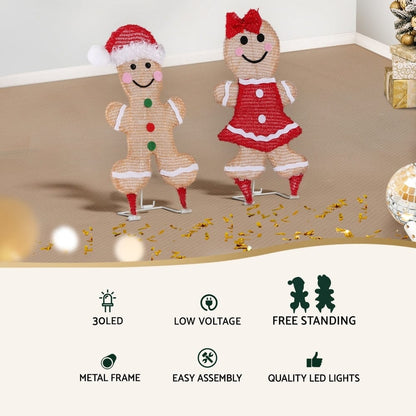 Jingle Jollys Occasions > Christmas > Outdoor Decorations & Lights 30 LED Christmas Lights Gingerbread Motif Fairy Light Decoration Jingle Jollys