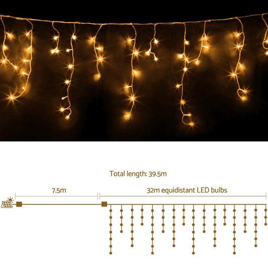 Jingle Jollys Occasions > Christmas > Outdoor Decorations & Lights 32M Christmas Lights Icicle Light 960 LED Warm White Jingle Jollys