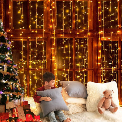 Jingle Jollys Occasions > Christmas > Outdoor Decorations & Lights 3X6M Christmas Lights Curtain Light Warm White 600 LED Jingle Jollys
