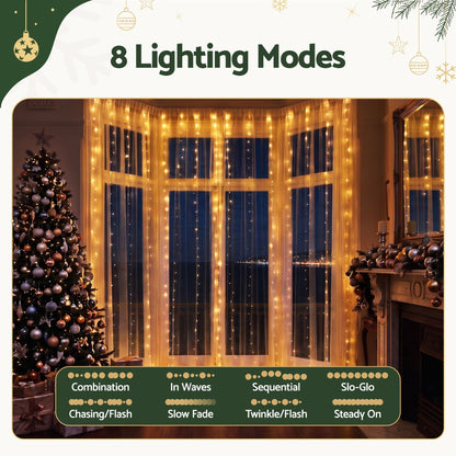 Jingle Jollys Occasions > Christmas > Outdoor Decorations & Lights 3X6M Christmas Lights Curtain Light Warm White 600 LED Jingle Jollys