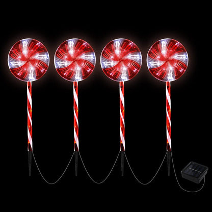 Jingle Jollys Occasions > Christmas > Outdoor Decorations & Lights 4 PCS Christmas Lights Path Ground Light Garden Decoration 112 LED Jingle Jollys