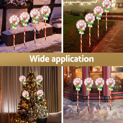 Jingle Jollys Occasions > Christmas > Outdoor Decorations & Lights 4 PCS Christmas Lights Path Ground Light Garden Decorations 68 LED Jingle Jollys