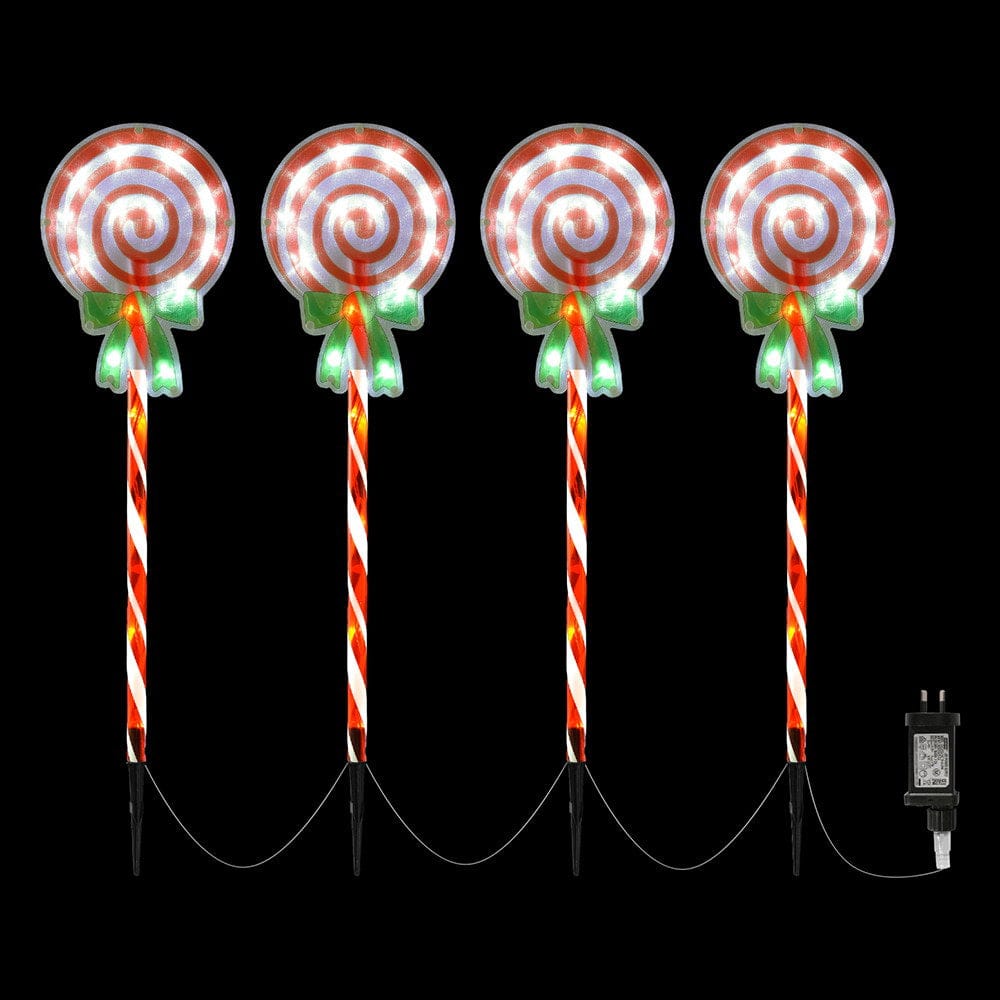 Jingle Jollys Occasions > Christmas > Outdoor Decorations & Lights 4 PCS Christmas Lights Path Ground Light Garden Decorations 68 LED Jingle Jollys