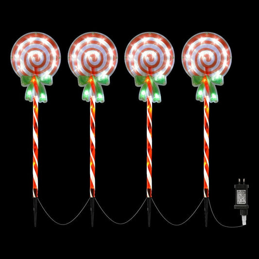 Jingle Jollys Occasions > Christmas > Outdoor Decorations & Lights 4 PCS Christmas Lights Path Ground Light Garden Decorations 68 LED Jingle Jollys