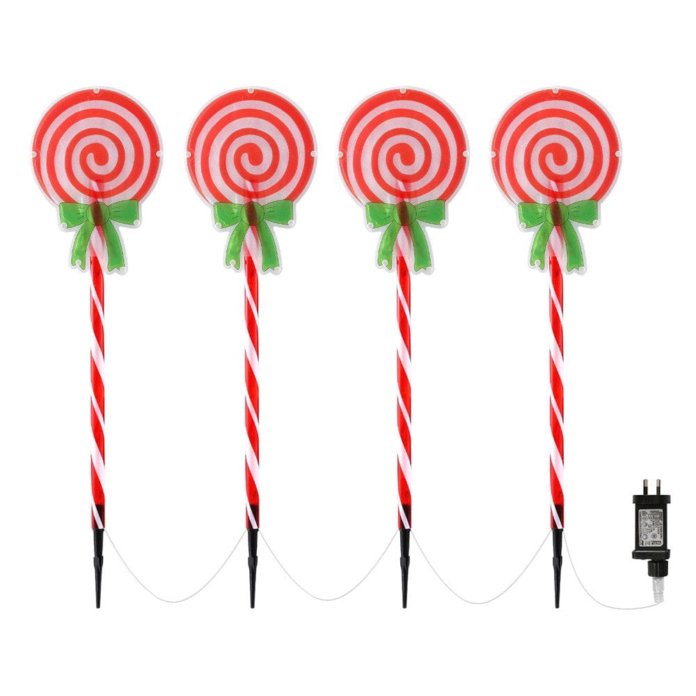 Jingle Jollys Occasions > Christmas > Outdoor Decorations & Lights 4 PCS Christmas Lights Path Ground Light Garden Decorations 68 LED Jingle Jollys