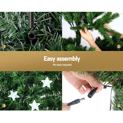 Jingle Jollys Occasions > Christmas > Outdoor Decorations & Lights Jingle Jollys 1.5m Christmas Tree Optic Fibre LED Xmas tree Multi Colour