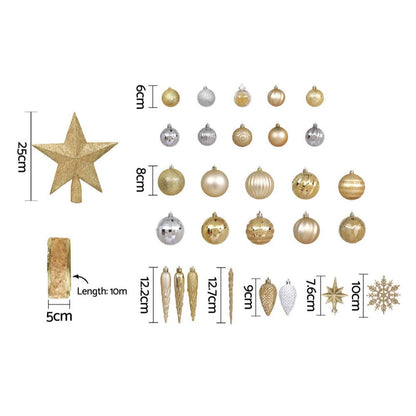 Jingle Jollys Occasions > Christmas > Outdoor Decorations & Lights Jingle Jollys 125pcs Christmas Tree Decorations Set Baubles Ornaments Party