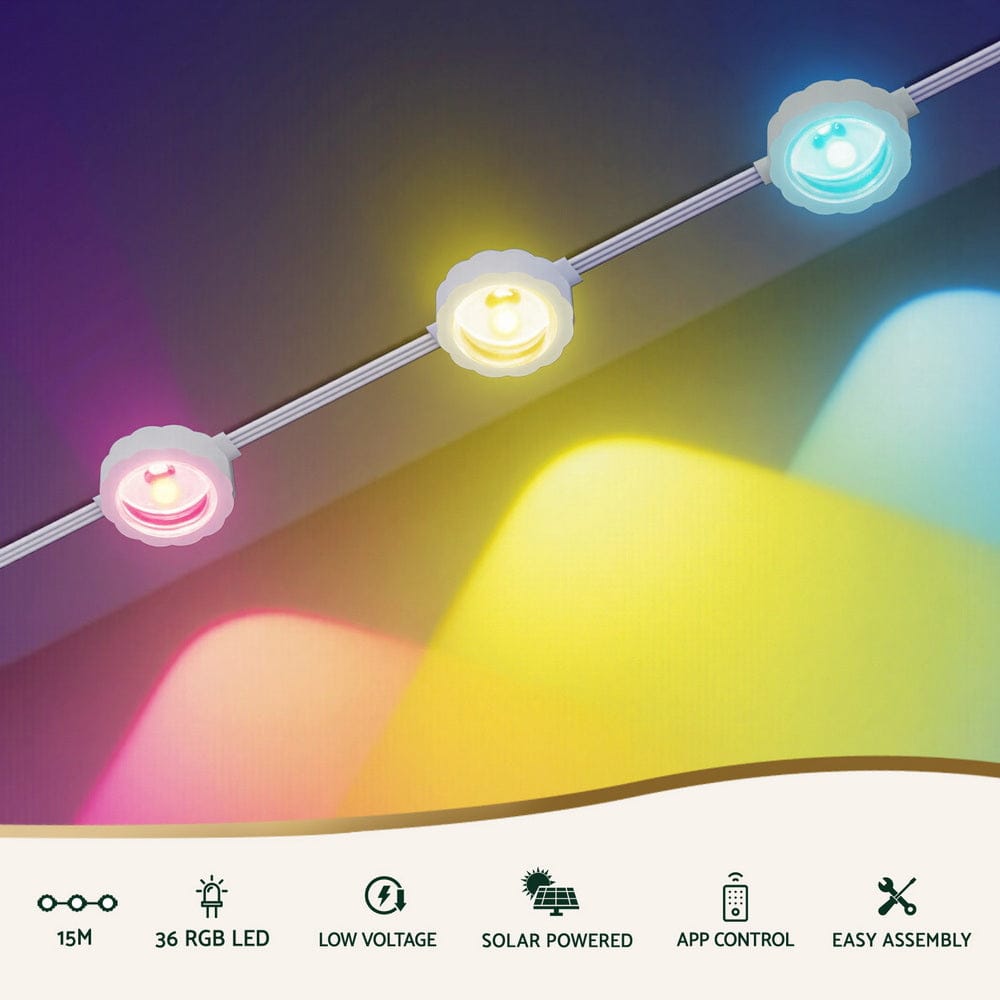 Jingle Jollys Occasions > Christmas > Outdoor Decorations & Lights Jingle Jollys 15M Christmas Lights Permanent String Eaves Light 36 LED Decoration