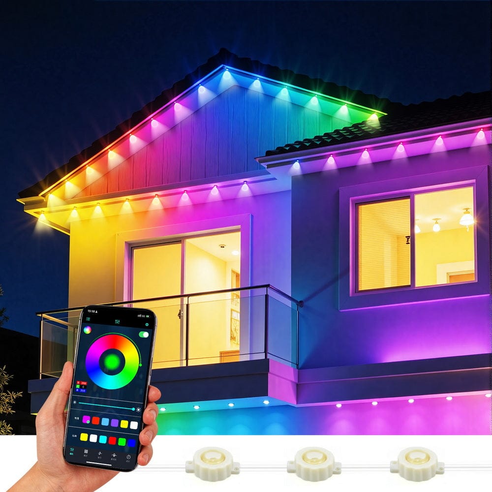 Jingle Jollys Occasions > Christmas > Outdoor Decorations & Lights Jingle Jollys 15M Christmas Lights Permanent String Eaves Light 36 LED Decoration