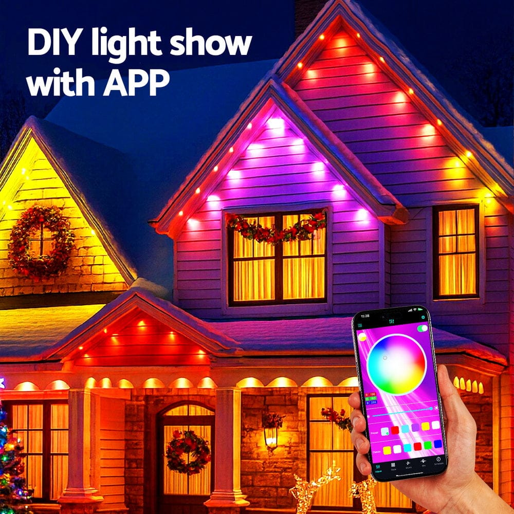 Jingle Jollys Occasions > Christmas > Outdoor Decorations & Lights Jingle Jollys 15M Christmas Lights Permanent String Eaves Light 36 LED Decoration