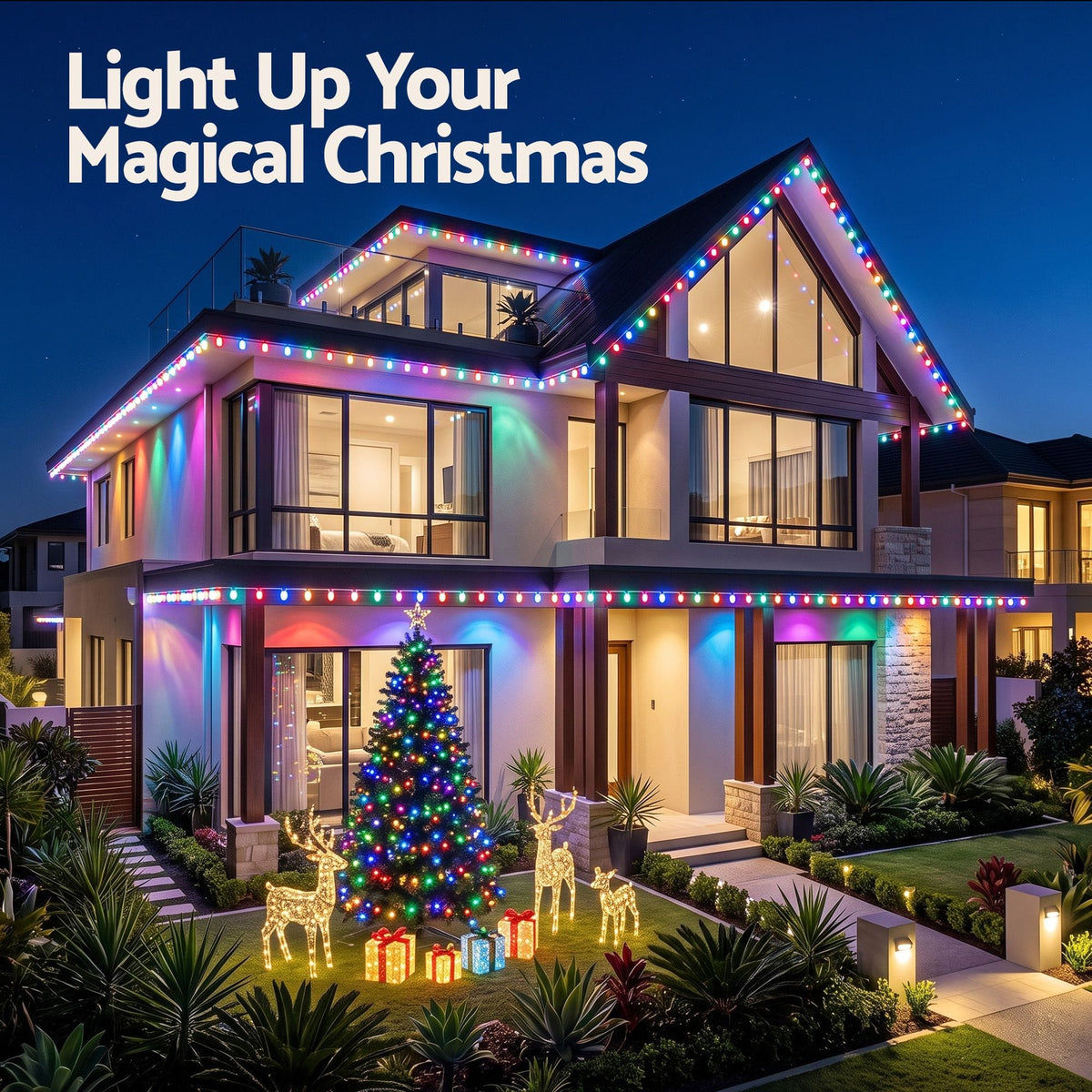 Jingle Jollys Occasions > Christmas > Outdoor Decorations & Lights Jingle Jollys 15M Christmas Lights Permanent String Eaves Light 36 LED Decoration