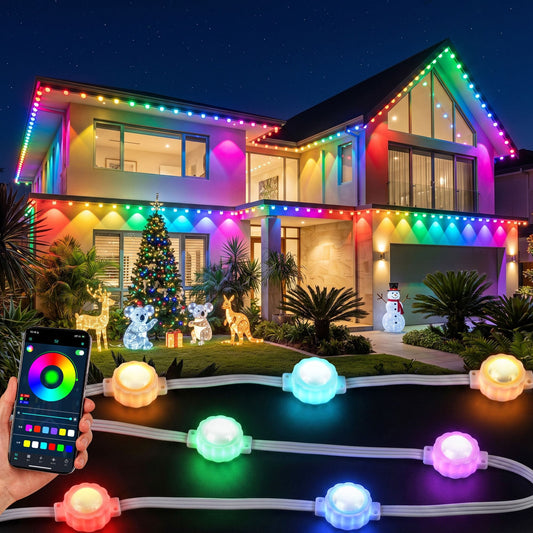 Jingle Jollys Occasions > Christmas > Outdoor Decorations & Lights Jingle Jollys 15M Christmas Lights Permanent String Eaves Light 36 LED Decoration