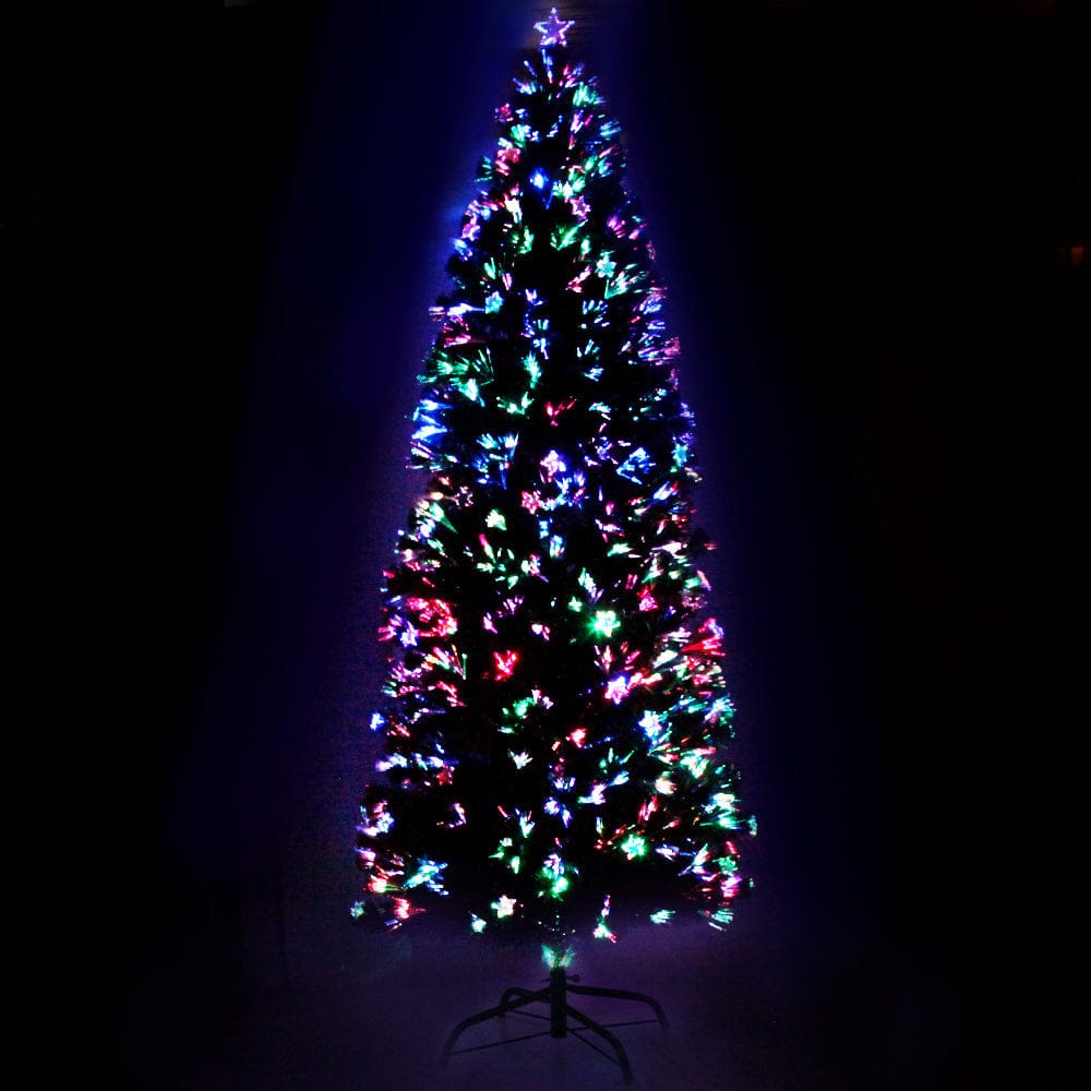 Jingle Jollys Occasions > Christmas > Outdoor Decorations & Lights Jingle Jollys 2.4m Christmas Tree Optic Fibre LED Xmas tree Multi Colour