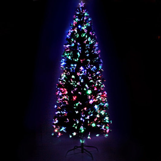 Jingle Jollys Occasions > Christmas > Outdoor Decorations & Lights Jingle Jollys 2.4m Christmas Tree Optic Fibre LED Xmas tree Multi Colour