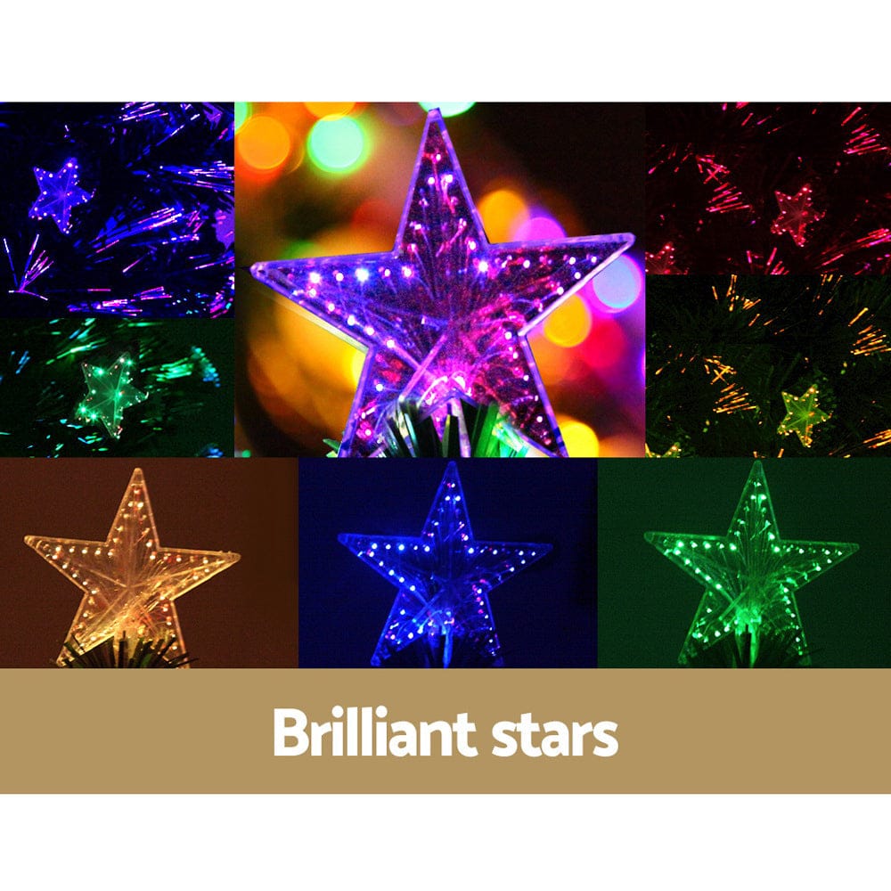 Jingle Jollys Occasions > Christmas > Outdoor Decorations & Lights Jingle Jollys 2.4m Christmas Tree Optic Fibre LED Xmas tree Multi Colour