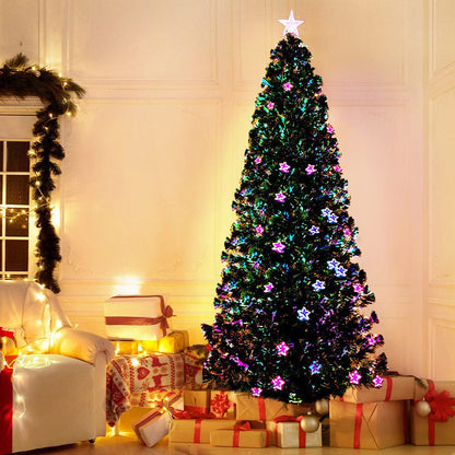 Jingle Jollys Occasions > Christmas > Outdoor Decorations & Lights Jingle Jollys 2.4m Christmas Tree Optic Fibre LED Xmas tree Multi Colour
