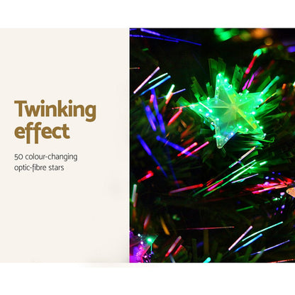 Jingle Jollys Occasions > Christmas > Outdoor Decorations & Lights Jingle Jollys 2.4m Christmas Tree Optic Fibre LED Xmas tree Multi Colour