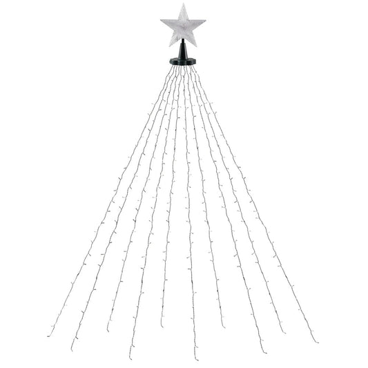 Jingle Jollys Occasions > Christmas > Outdoor Decorations & Lights Jingle Jollys 2.5M Christmas Lights Waterfall String Light 300 LED Star Topper