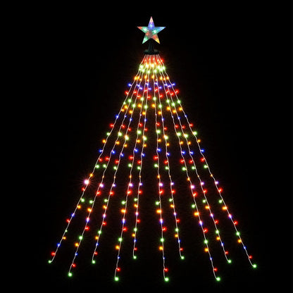 Jingle Jollys Occasions > Christmas > Outdoor Decorations & Lights Jingle Jollys 2.5M Christmas Lights Waterfall String Light 300 LED Star Topper