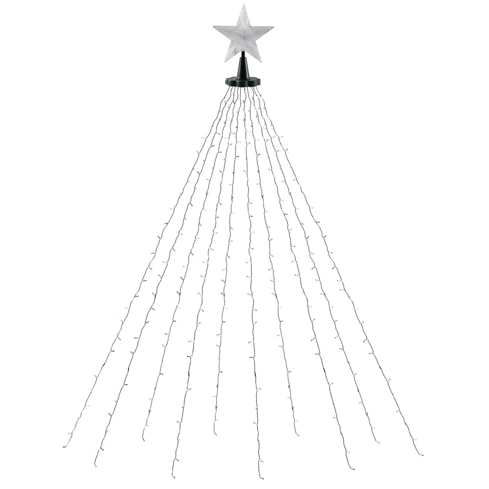 Jingle Jollys Occasions > Christmas > Outdoor Decorations & Lights Jingle Jollys 2.5M Christmas Lights Waterfall String Light 300 LED Star Topper