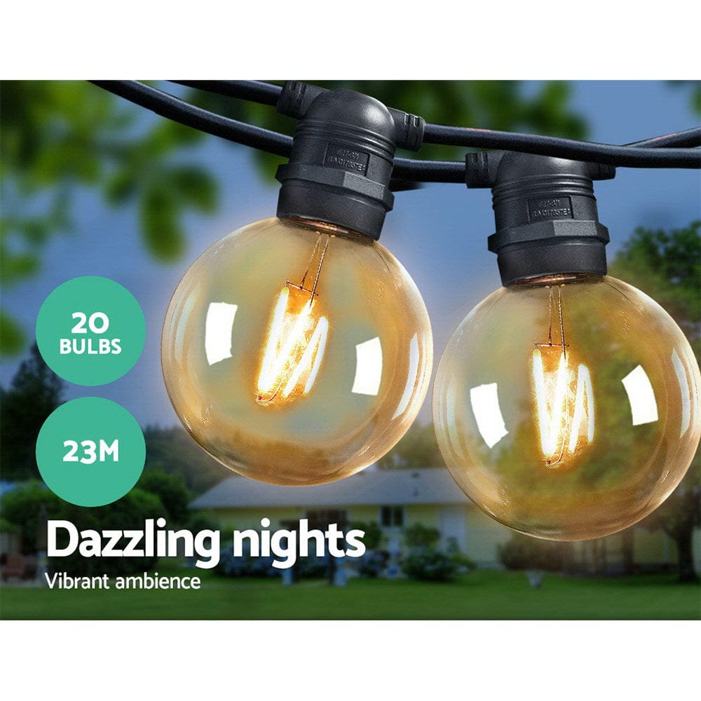 Jingle Jollys Occasions > Christmas > Outdoor Decorations & Lights Jingle Jollys 23m LED Festoon String Lights 20 Bulbs Kits Wedding Party Christmas G80