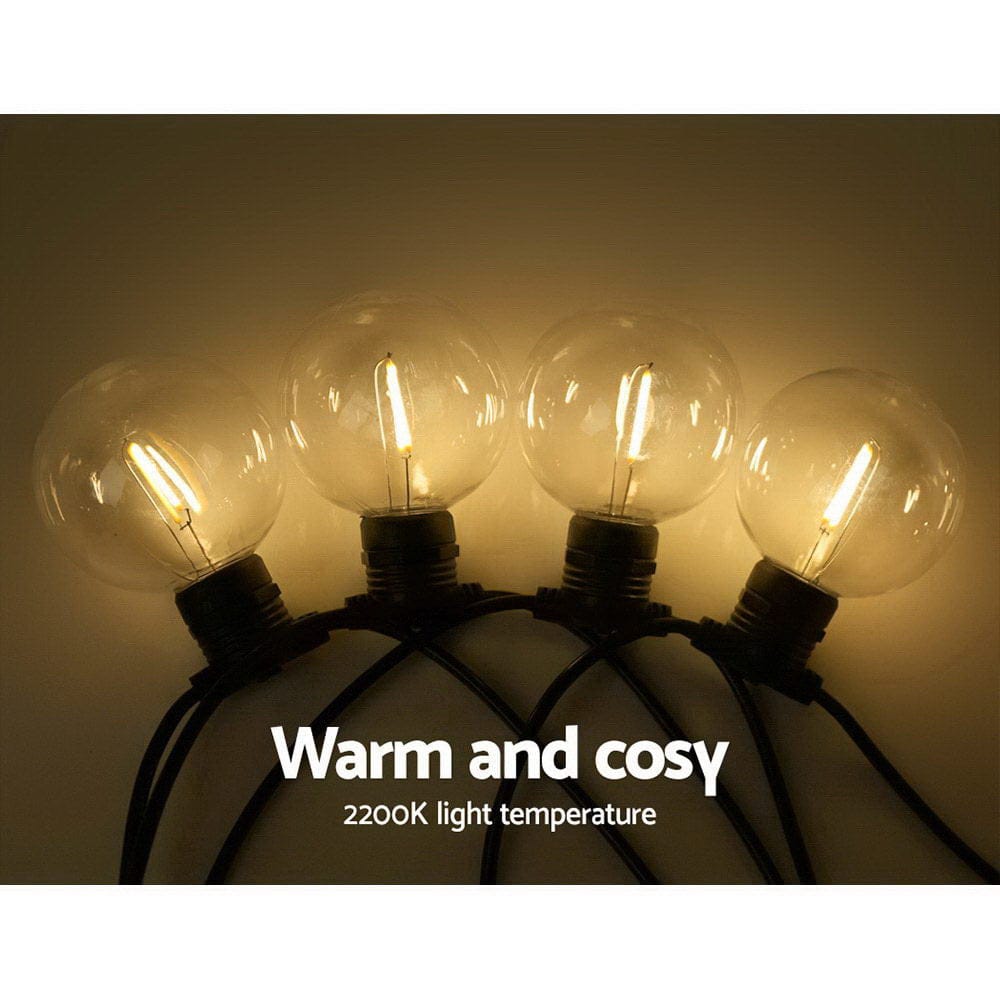 Jingle Jollys Occasions > Christmas > Outdoor Decorations & Lights Jingle Jollys 23m LED Festoon String Lights 20 Bulbs Kits Wedding Party Christmas G80