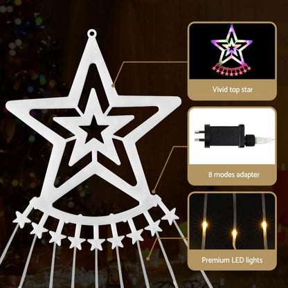 Jingle Jollys Occasions > Christmas > Outdoor Decorations & Lights Jingle Jollys 3.8M Christmas Lights Waterfall String Light 340 LED