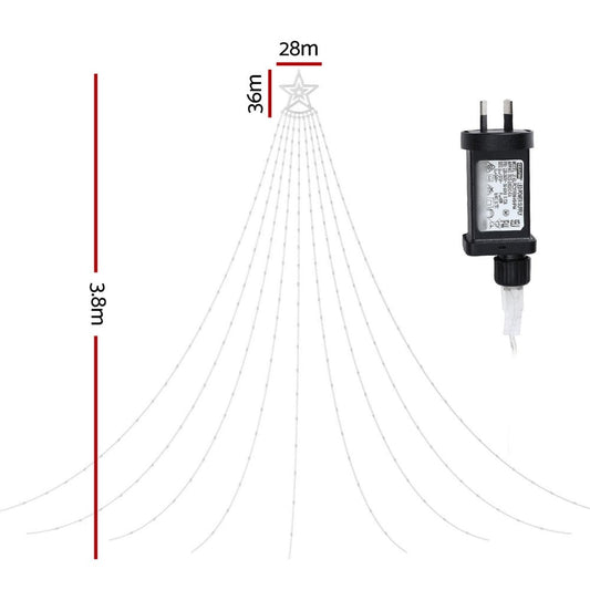 Jingle Jollys Occasions > Christmas > Outdoor Decorations & Lights Jingle Jollys 3.8M Christmas Lights Waterfall String Light 340 LED