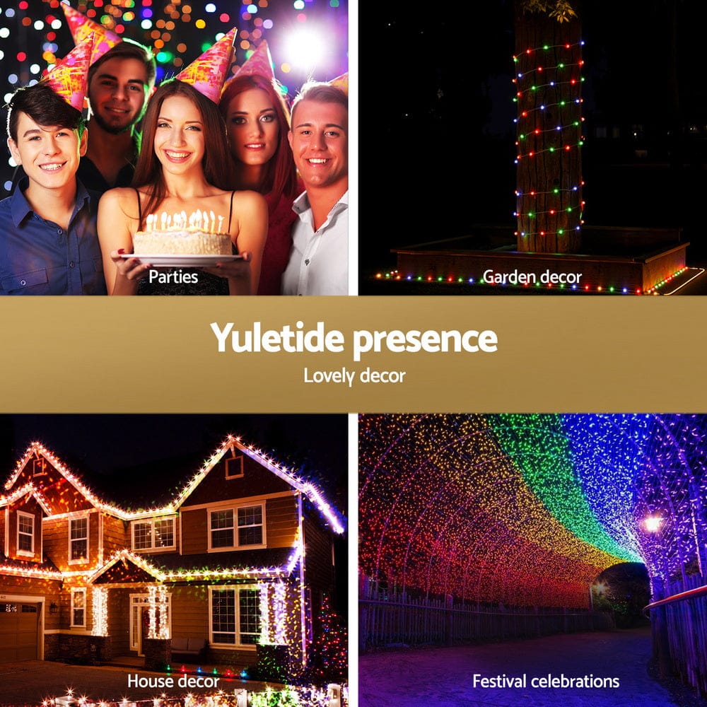 Jingle Jollys Occasions > Christmas > Outdoor Decorations & Lights Jingle Jollys 30M Christmas Lights String Rope Light Decoration 300 LED Colorful