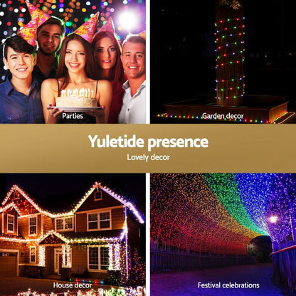 Jingle Jollys Occasions > Christmas > Outdoor Decorations & Lights Jingle Jollys 30M Christmas Lights String Rope Light Decoration 300 LED Colorful