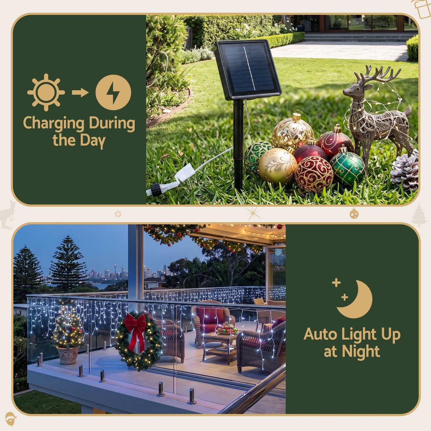 Jingle Jollys Occasions > Christmas > Outdoor Decorations & Lights Jingle Jollys 32M Christmas Lights Solar Icicle String Lights 960 LED Cool White