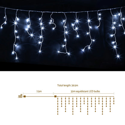 Jingle Jollys Occasions > Christmas > Outdoor Decorations & Lights Jingle Jollys 32M Christmas Lights Solar Icicle String Lights 960 LED Cool White