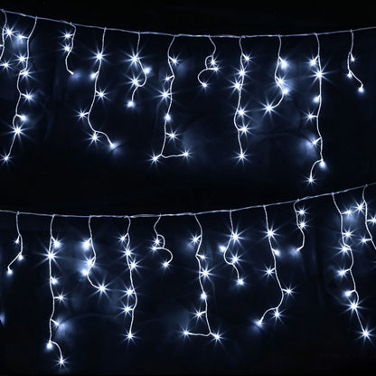 Jingle Jollys Occasions > Christmas > Outdoor Decorations & Lights Jingle Jollys 32M Christmas Lights Solar Icicle String Lights 960 LED Cool White