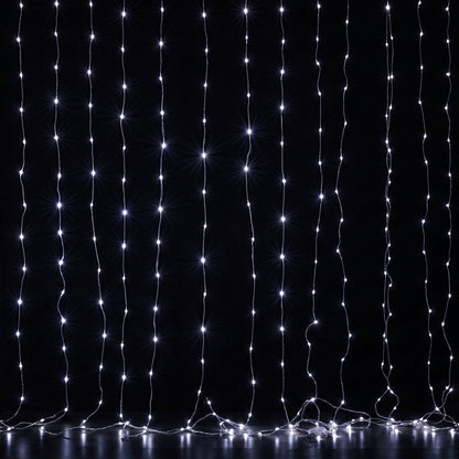 Jingle Jollys Occasions > Christmas > Outdoor Decorations & Lights Jingle Jollys 3X3M Christmas Lights Curtain String Light 300 LED Cool White