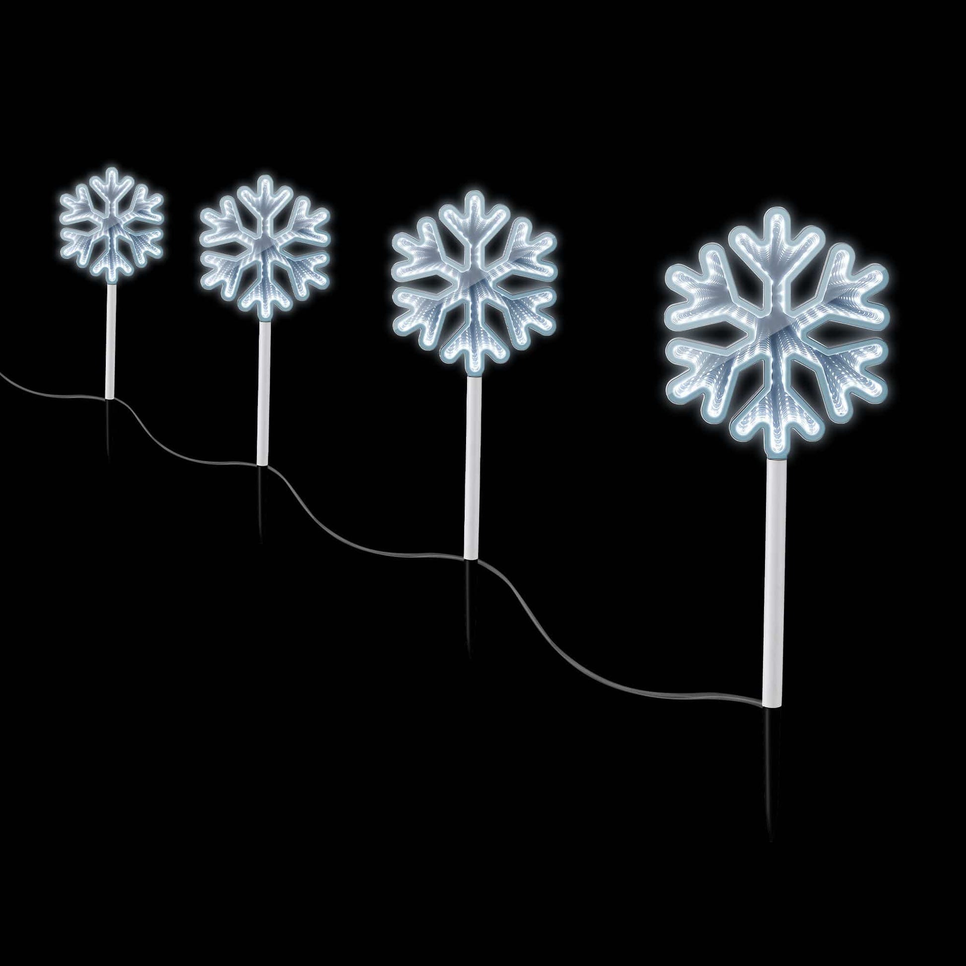 Jingle Jollys Occasions > Christmas > Outdoor Decorations & Lights Jingle Jollys 4 Pack Christmas Lights Path Lights Garden Decoration Outdoor Pathway Lighting