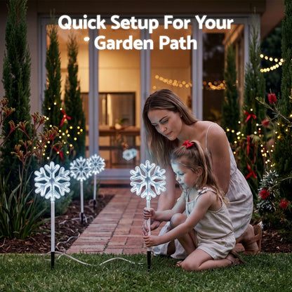 Jingle Jollys Occasions > Christmas > Outdoor Decorations & Lights Jingle Jollys 4 Pack Christmas Lights Path Lights Garden Decoration Outdoor Pathway Lighting
