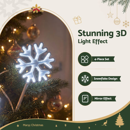 Jingle Jollys Occasions > Christmas > Outdoor Decorations & Lights Jingle Jollys 4 Pack Christmas Lights Path Lights Garden Decoration Outdoor Pathway Lighting