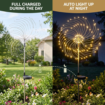 Jingle Jollys Occasions > Christmas > Outdoor Decorations & Lights Jingle Jollys 4 Pack Christmas Lights Solar Firework Outdoor Garden Lights DIY Decoration Warm White