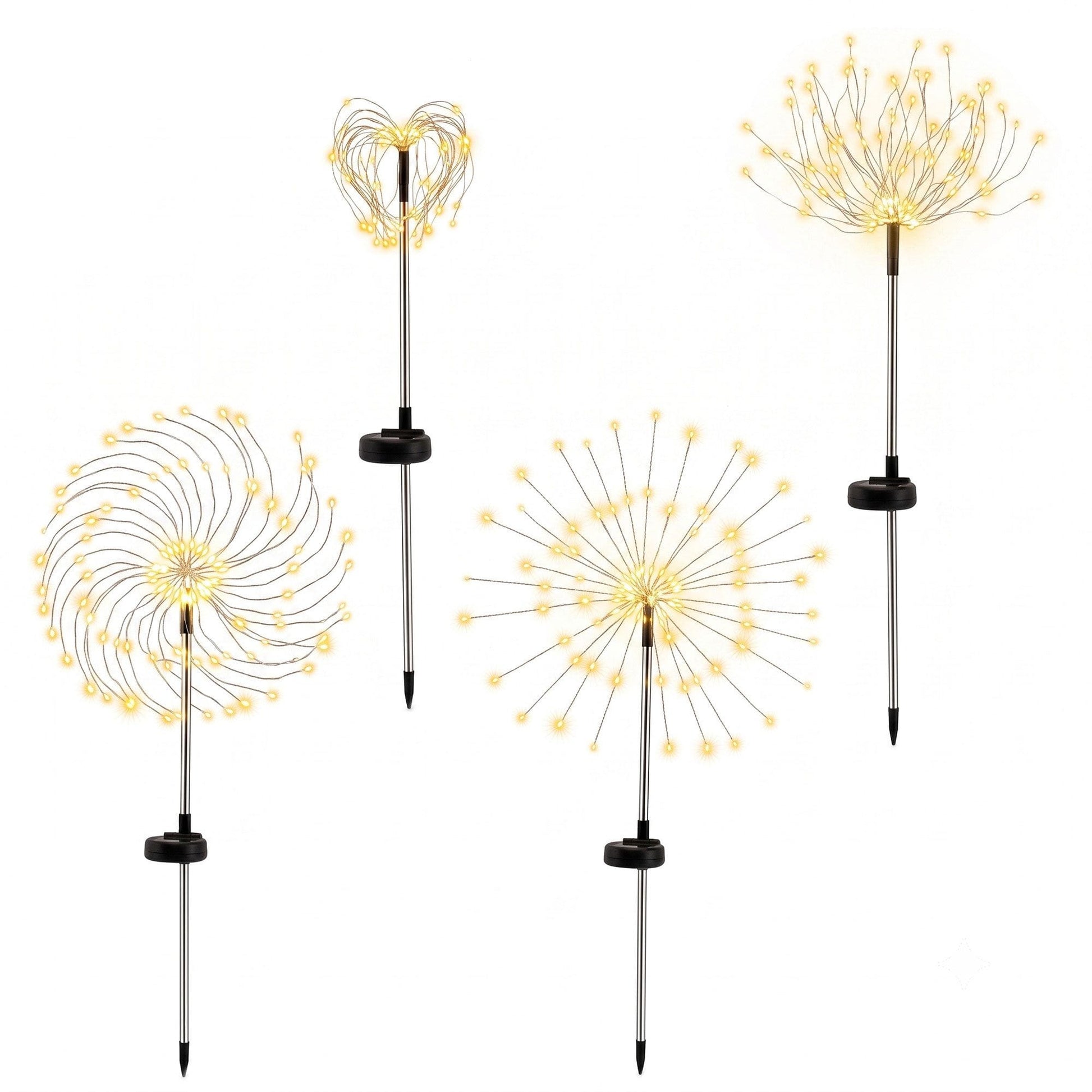 Jingle Jollys Occasions > Christmas > Outdoor Decorations & Lights Jingle Jollys 4 Pack Christmas Lights Solar Firework Outdoor Garden Lights DIY Decoration Warm White