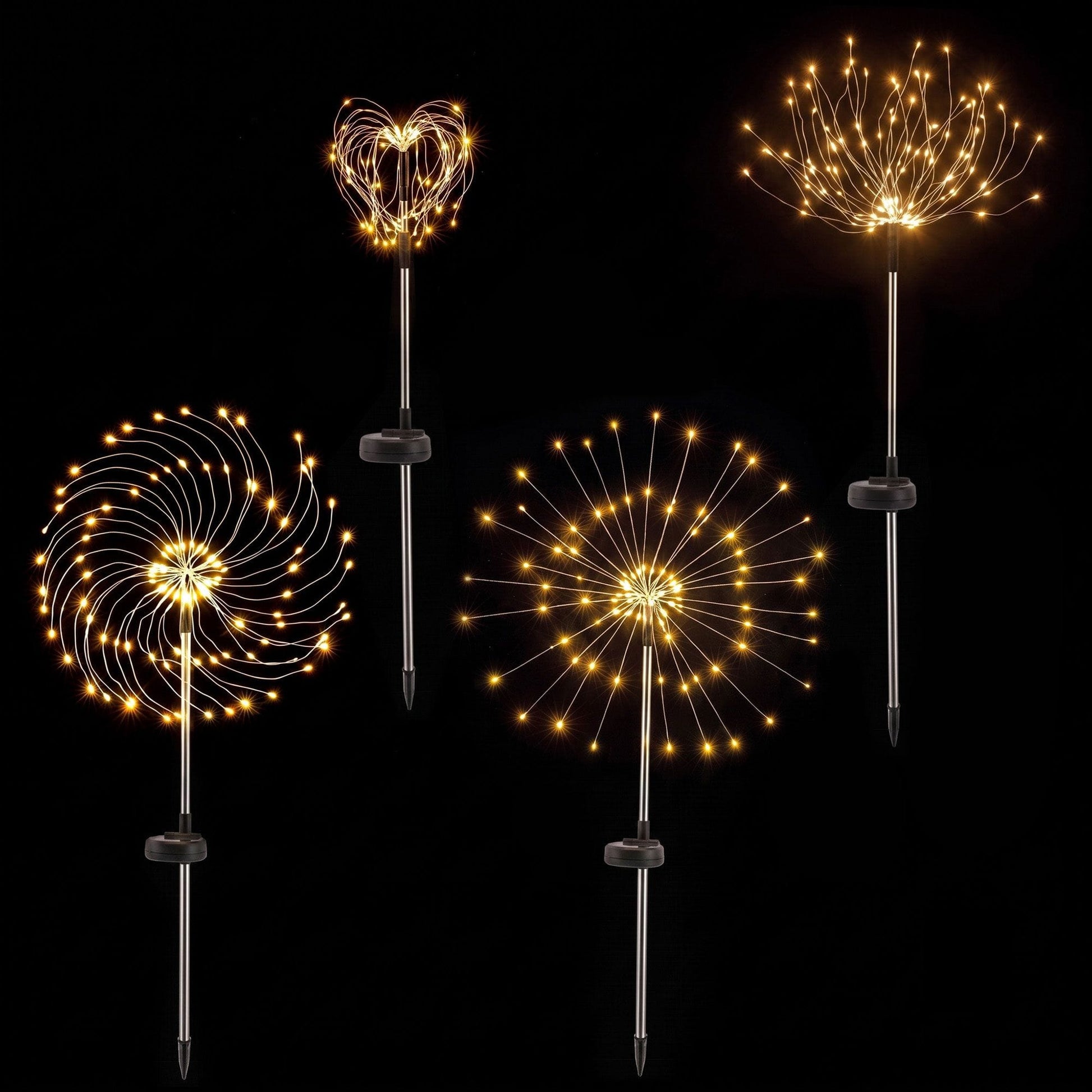 Jingle Jollys Occasions > Christmas > Outdoor Decorations & Lights Jingle Jollys 4 Pack Christmas Lights Solar Firework Outdoor Garden Lights DIY Decoration Warm White