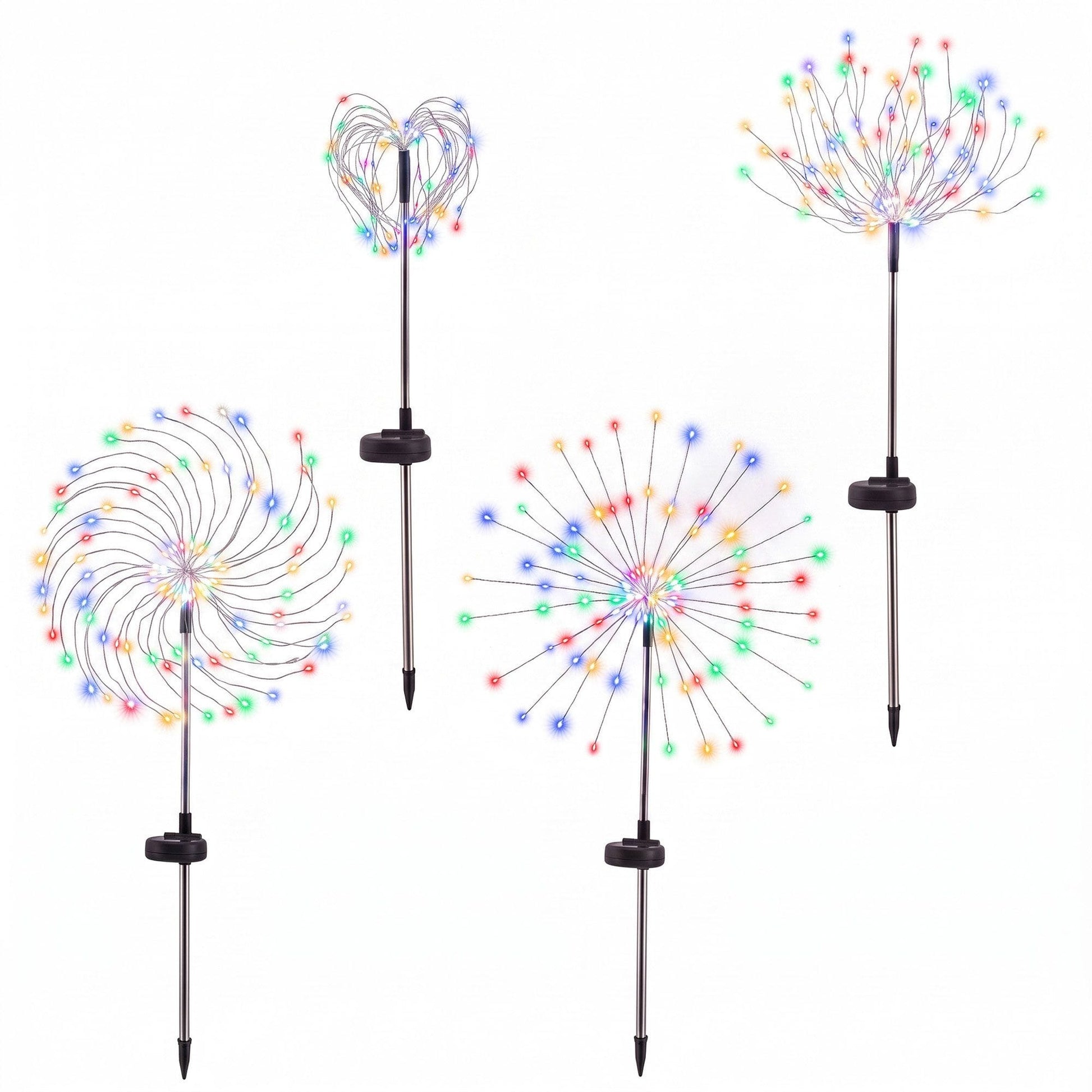 Jingle Jollys Occasions > Christmas > Outdoor Decorations & Lights Jingle Jollys 4 Pack Christmas Path Lights Solar Firework Garden Decoration Multicolour