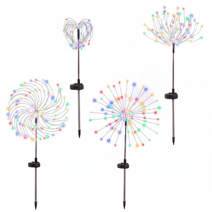Jingle Jollys Occasions > Christmas > Outdoor Decorations & Lights Jingle Jollys 4 Pack Christmas Path Lights Solar Firework Garden Decoration Multicolour
