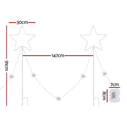 Jingle Jollys Occasions > Christmas > Outdoor Decorations & Lights Jingle Jollys 4 PCS Christmas Lights Path Ground Light Garden Decorations 144 LED