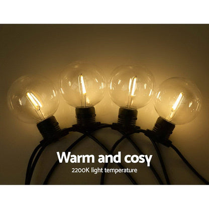 Jingle Jollys Occasions > Christmas > Outdoor Decorations & Lights Jingle Jollys 41m LED Festoon String Lights 40 Bulbs Kits Wedding Party Christmas G80