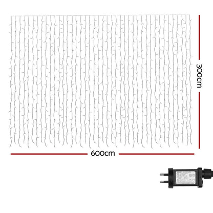 Jingle Jollys Occasions > Christmas > Outdoor Decorations & Lights Jingle Jollys 6x3m Christmas Curtain Lights 960 LED RGB Remote Hanging Fairy Backdrop