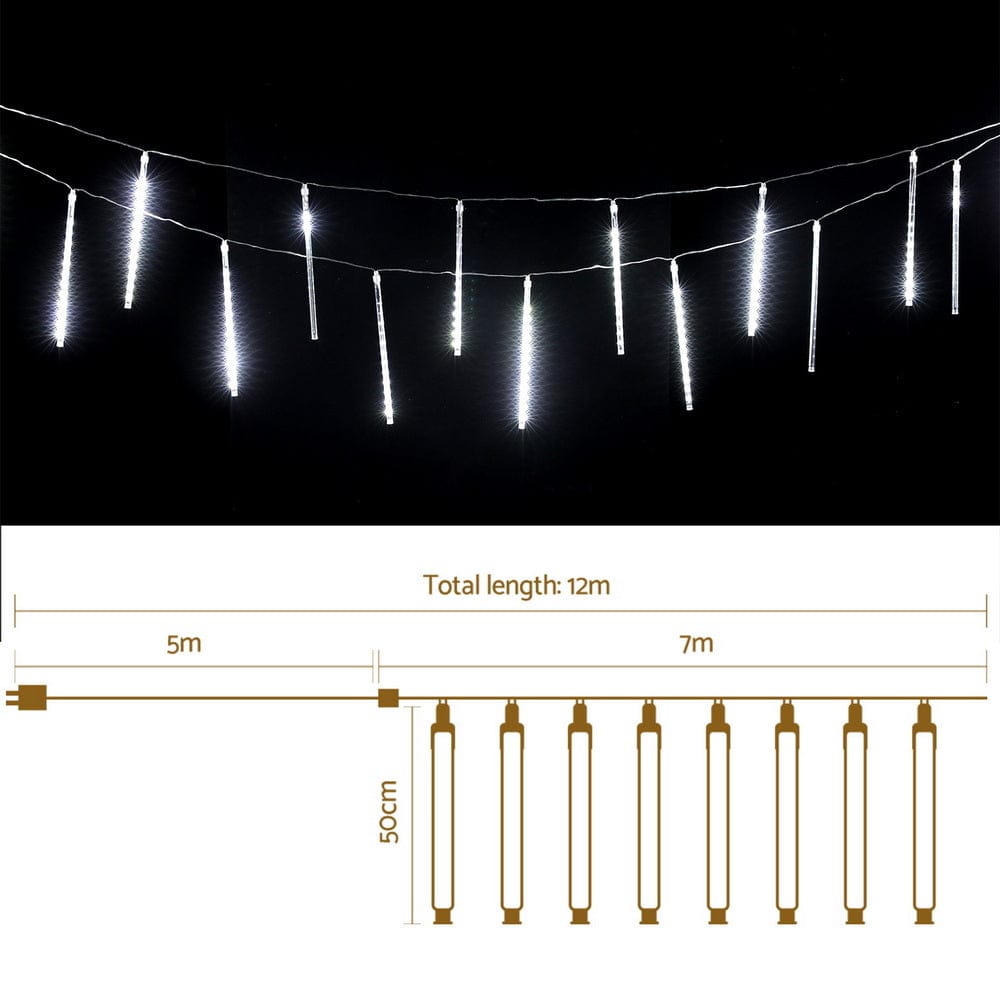 Jingle Jollys Occasions > Christmas > Outdoor Decorations & Lights Jingle Jollys 7M Christmas Lights Shower Light 288 LED Icicle Falling Metor