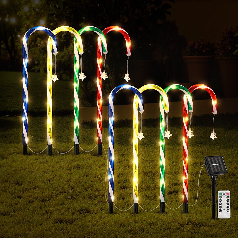 Jingle Jollys Occasions > Christmas > Outdoor Decorations & Lights Jingle Jollys 8 PCS Christmas Lights Path Ground Light Garden Decorations 72 LED