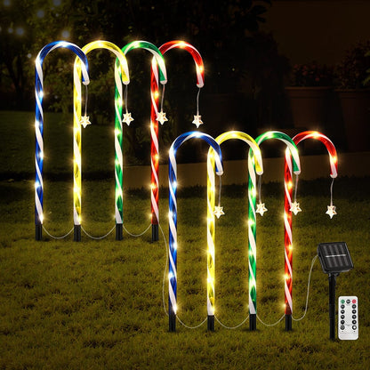 Jingle Jollys Occasions > Christmas > Outdoor Decorations & Lights Jingle Jollys 8 PCS Christmas Lights Path Ground Light Garden Decorations 72 LED